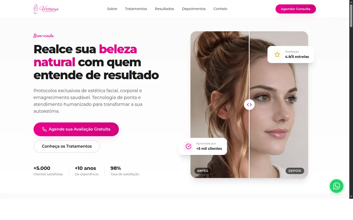 Site Clínica Virtuosa